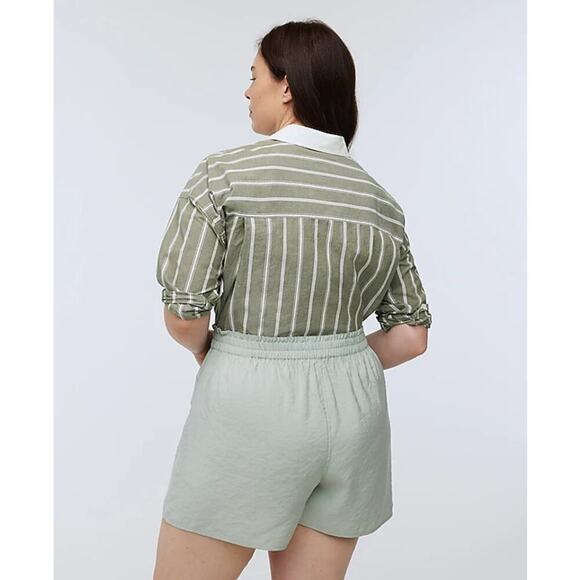 Madewell Softdrape Shorts Pull On High Rise Cargo Sage Mist Green NWT Size XL - Picture 4 of 12